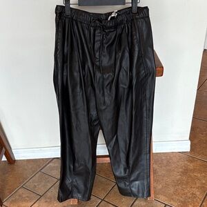 Women’s vegan Leather Pants Large